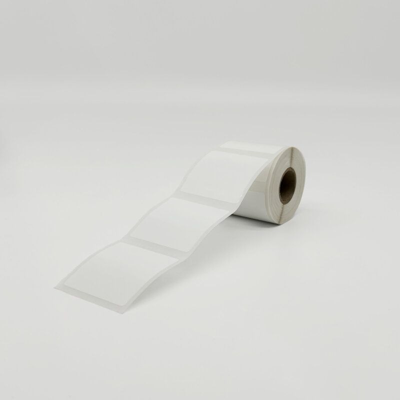 CJ80 White Labels <br> 50x50mm - 350/roll