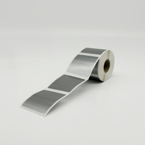 CJ80 Silver Labels <br> 50x50mm - 350/roll