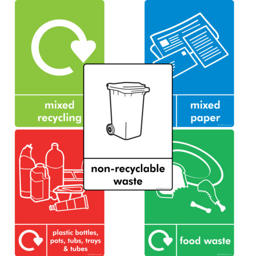 Recycle Label (Single Waste Type) <br> Pack of 10
