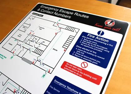 Evacuation Plan Label