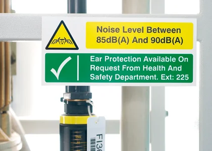 Noise Level Warning Signs