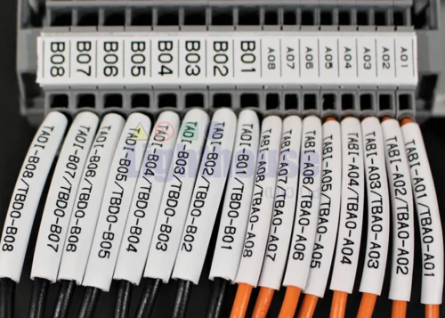 Wire Tubing into the terminal blocks