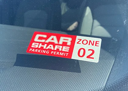 Parking Permit window label